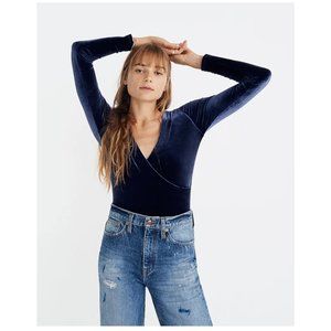 Madewell Velvet Wrap Bodysuit